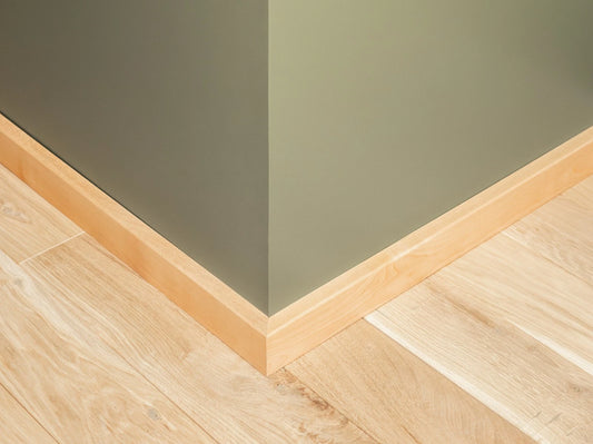 Solid Skirting Board Birch A/B 24x60mm matte lacquered 2000 mm with radius 5mm