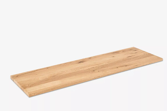 Tablette Marche d'escalier Contremarche Appui de fenêtre Chêne rustique, lamelles pleines, 16 mm, huilé naturel blanc