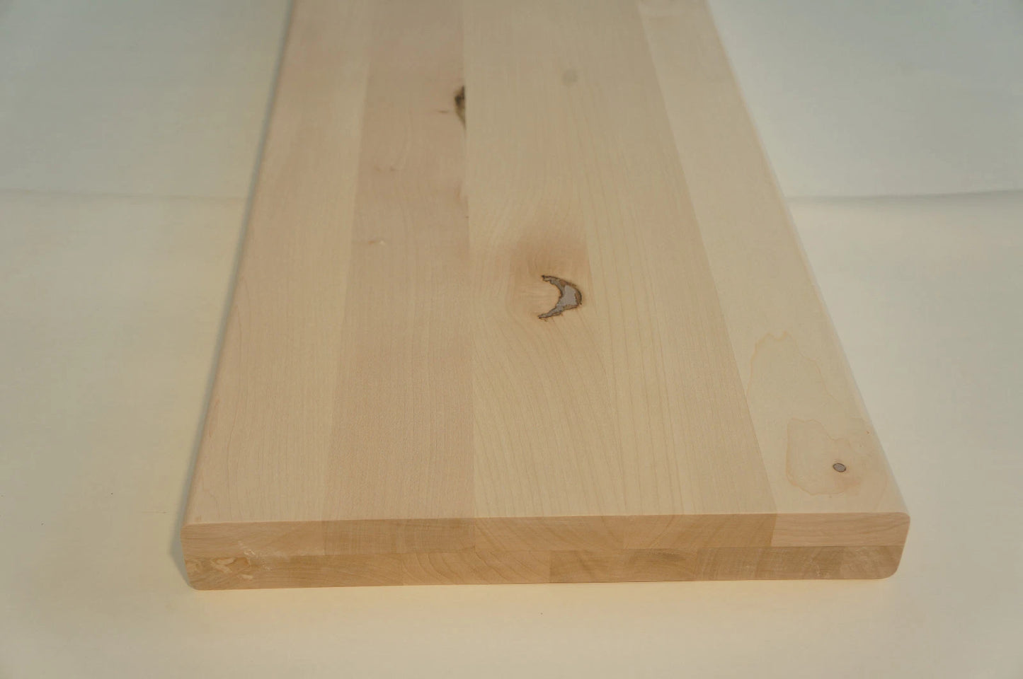 Shelf Stair tread Riser Windowsill Maple Rustic, full stave lamellas, 40 mm, 2-layer, Unfinished