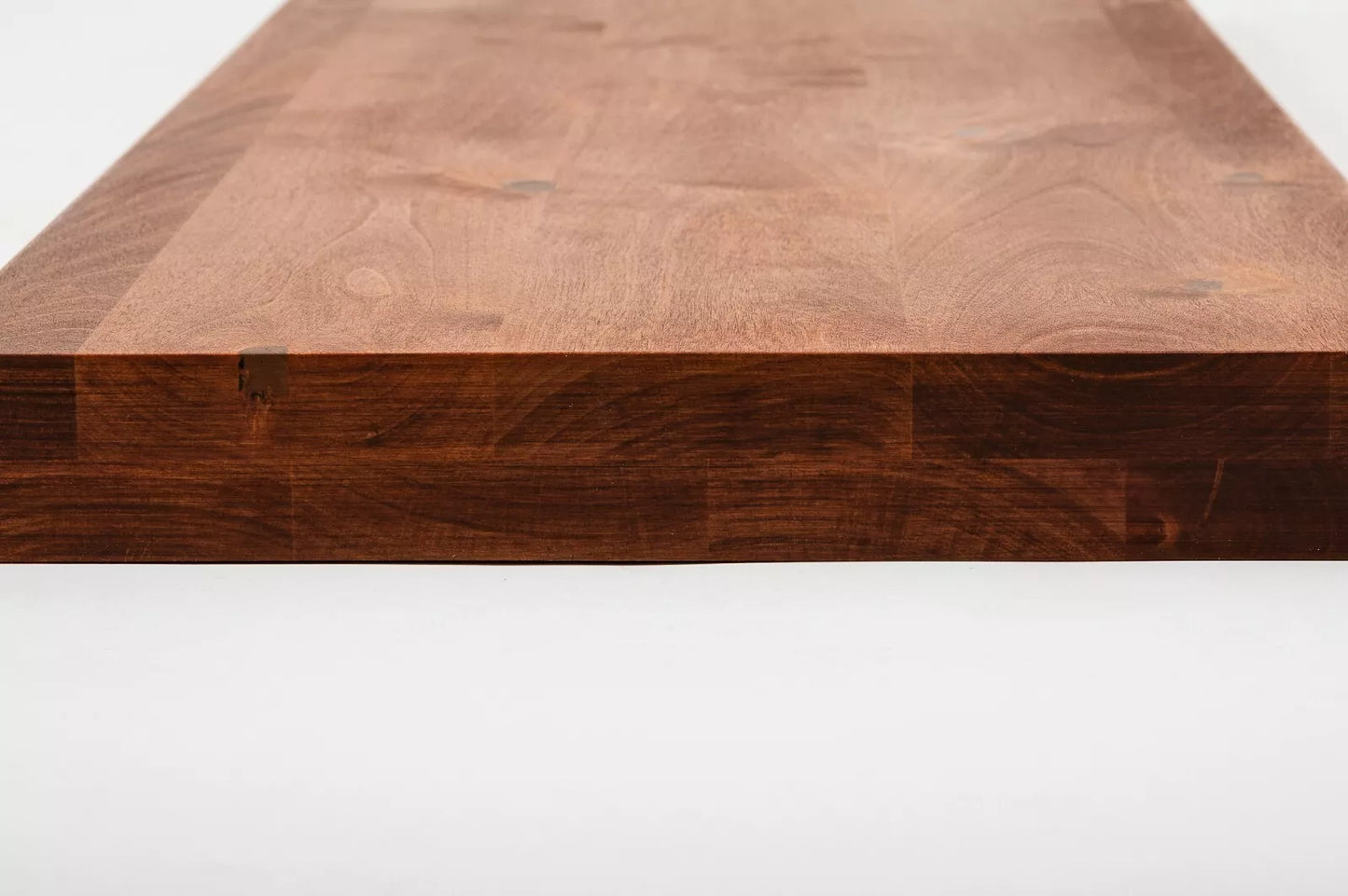 Shelf Stair tread Riser Windowsill Birch Rustic, full stave lamellas, 40 mm, 2-layer, Cherry oil