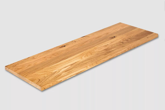 Tablette Marche d'escalier Contremarche Appui de fenêtre Chêne rustique, lamelles entières, 16 mm, laqué mat