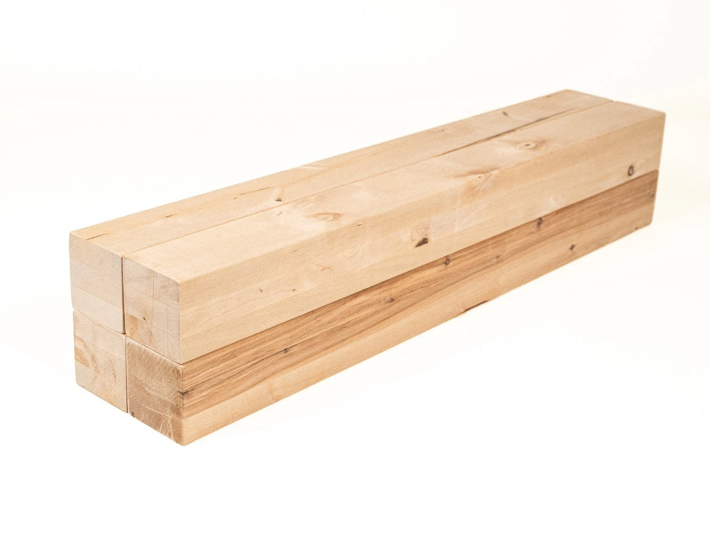Glulam birch beam Rustic 70x70 mm Hard wax oil Natural white, square timber, solid wood