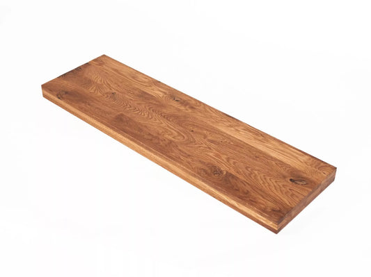 Contremarche de marche d'escalier Repose-fenêtre Contremarches Chêne Rustique, lamelles pleine lame, 52 mm, 3 couches, huilé naturellement