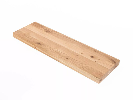 Contremarche de marche d'escalier Appui de fenêtre Contremarches Chêne Rustique, lamelles pleines, 52 mm, 3 couches, huile dure cire nature blanche