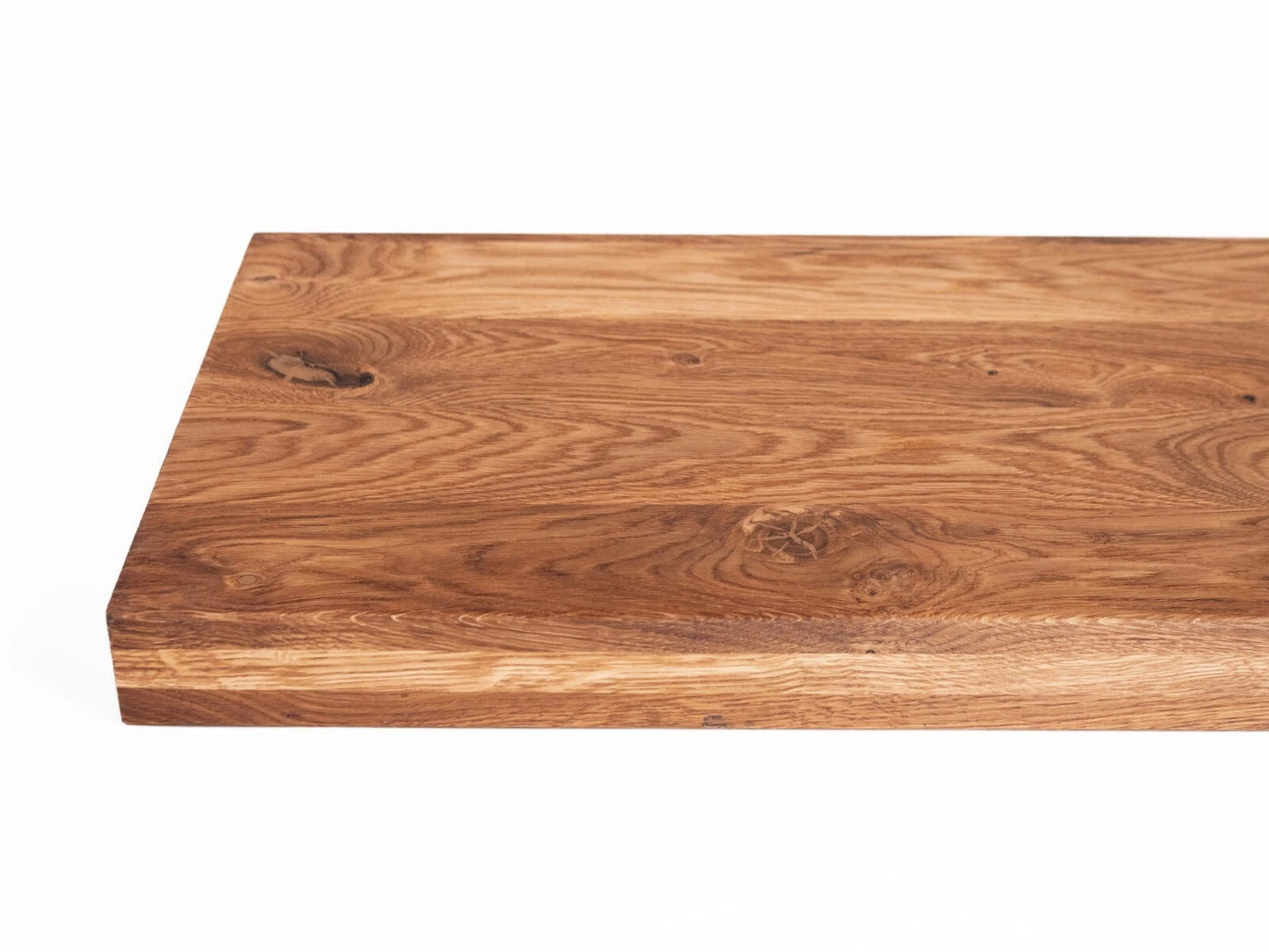 Shelf Stair tread Riser Windowsill Oak Rustic, full stave lamellas, 52 mm, 3-layer, Natural oil