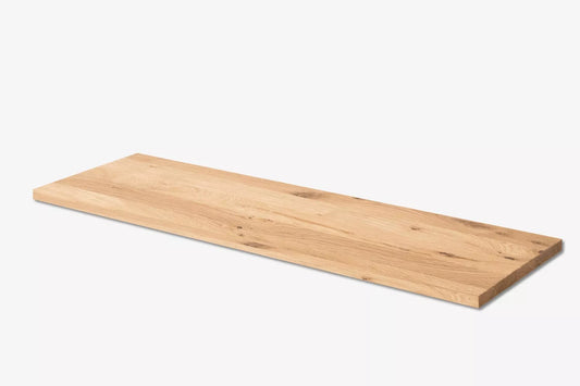 Tablette Marche d'escalier Contremarche Appui de fenêtre Chêne rustique, lamelles pleines, 16 mm, huilé naturel blanc