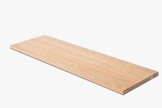 Shelf Stair tread Riser Windowsill Oak A/B, full stave lamellas, 16 mm, White oil