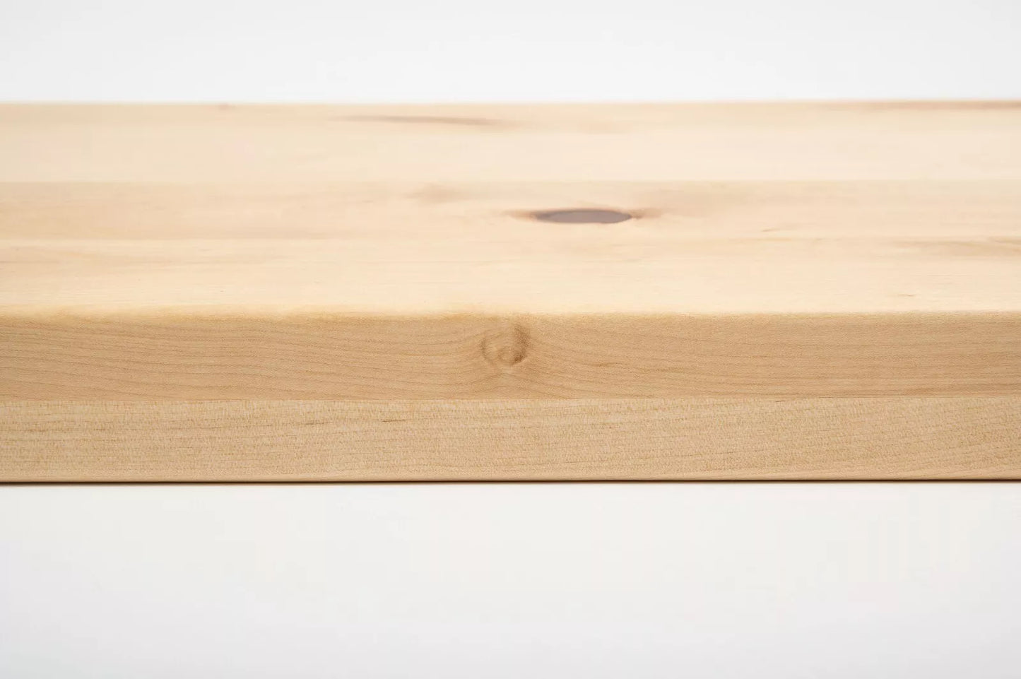 Shelf Stair tread Riser Windowsill Birch Rustic, full stave lamellas, 40 mm, 2-layer, Matte lacquere