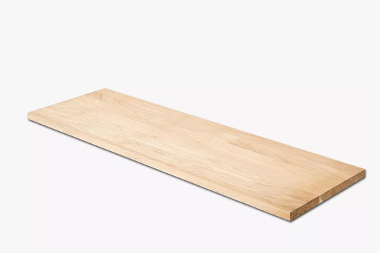 Shelf Stair tread Riser Windowsill Oak A/B, full stave lamellas, 16 mm, Unfinished