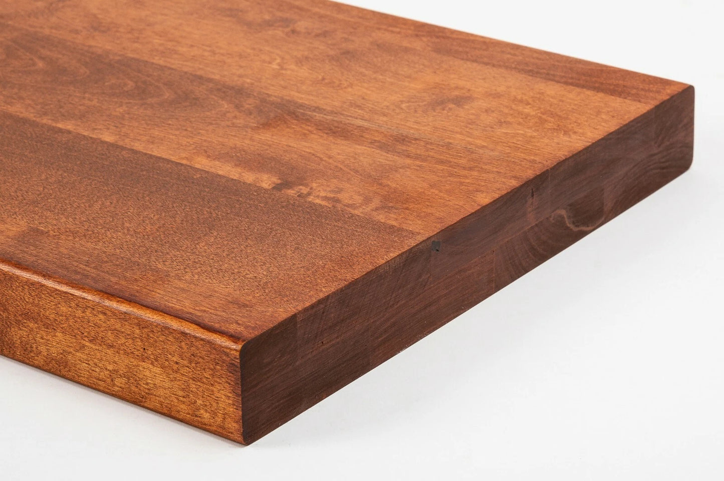 Shelf Stair tread Riser Windowsill Birch A/B, full stave lamellas, 40 mm, 2-layer, Cherry oil