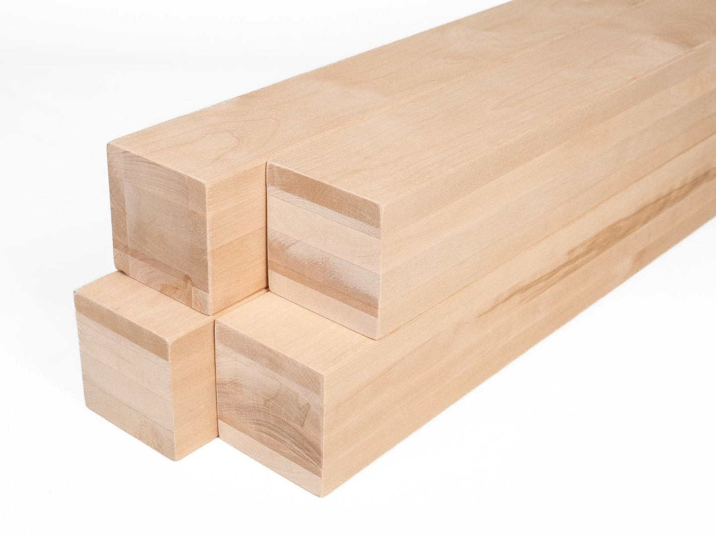 Glulam birch beam A/B 100x100 mm Hard wax oil Natural white, square timber, solid wood