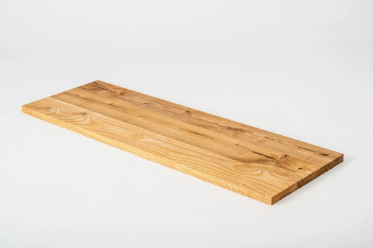 Shelf Stair tread Riser Windowsill Ash Rustic, full stave lamellas, 20 mm, Natural oil