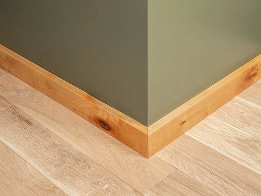 Plinthe en bouleau massif rustique 24 x 80 mm Huile naturelle 2000 mm avec rayon de 5 mm sans remplissage