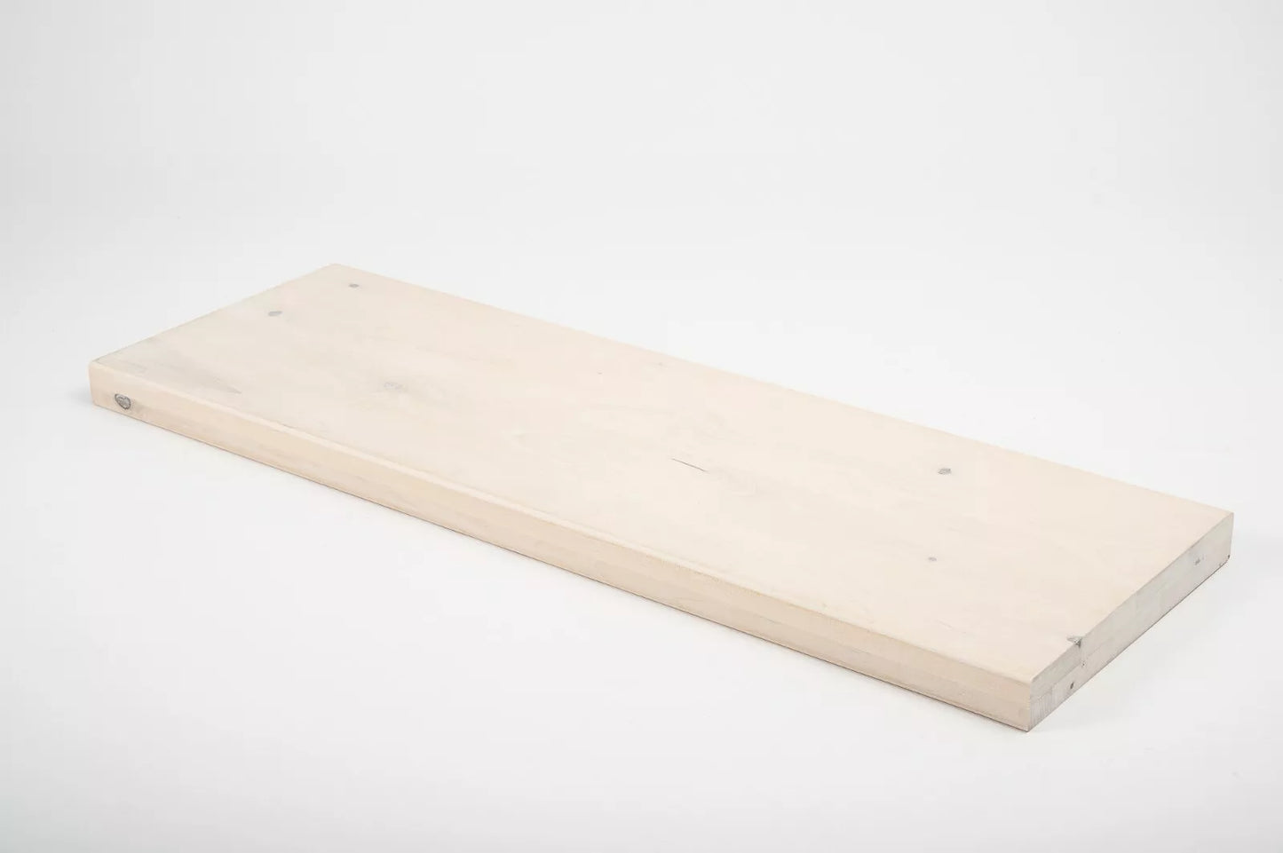 Shelf Stair tread Riser Windowsill Birch Rustic, full stave lamellas, 40 mm, 2-layer, Chalked white oil