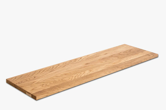 Shelf Stair tread Riser Windowsill Oak A/B, full stave lamellas, 16 mm, Matte lacquered