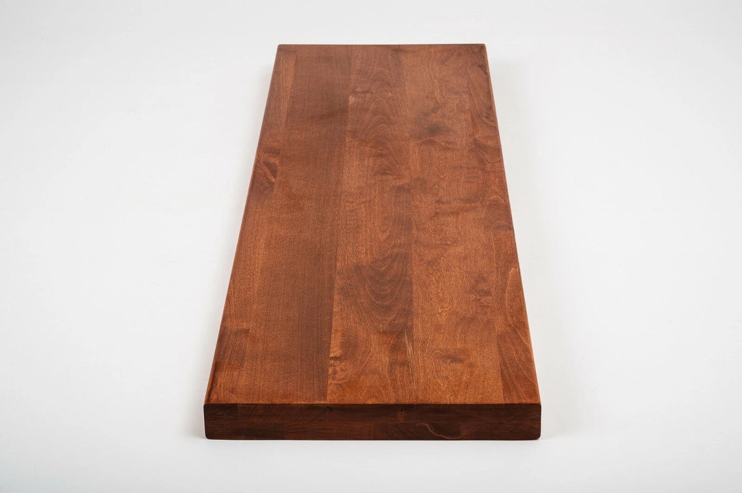 Shelf Stair tread Riser Windowsill Birch A/B, full stave lamellas, 40 mm, 2-layer, Cherry oil