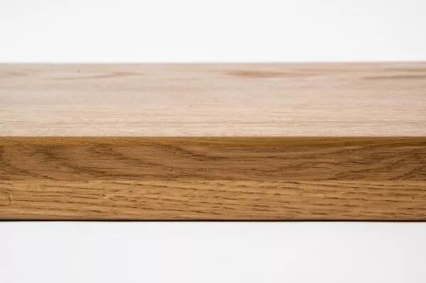 Stair tread Windowsill with overhang Oak A/B, finger jointed lamellas, 20 mm, Bronze oil