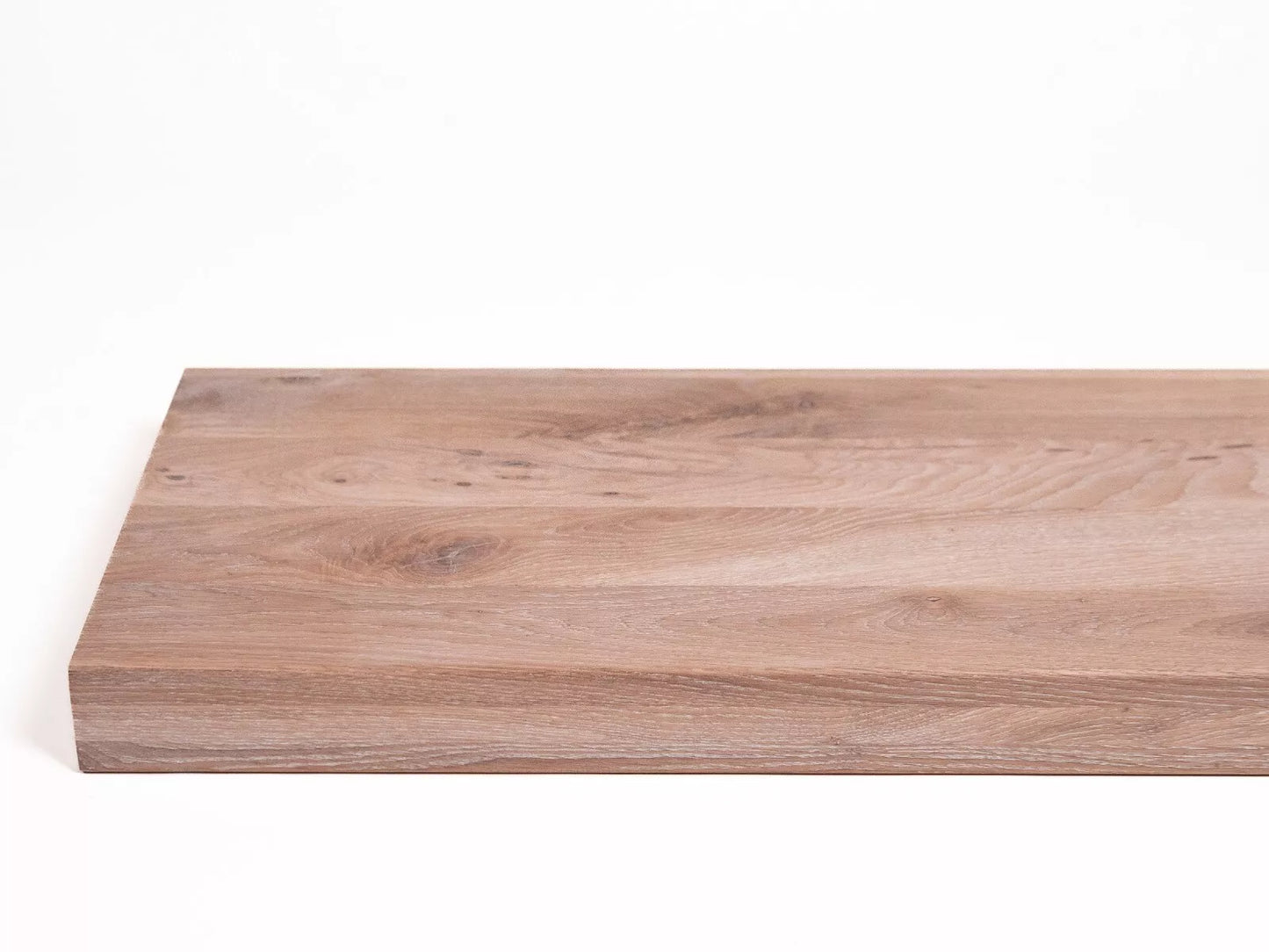 Contremarche de marche d'escalier Repose-fenêtre Contremarches Chêne Rustique, lamelles pleine lame, 52 mm, 3 couches, Huile blanche
