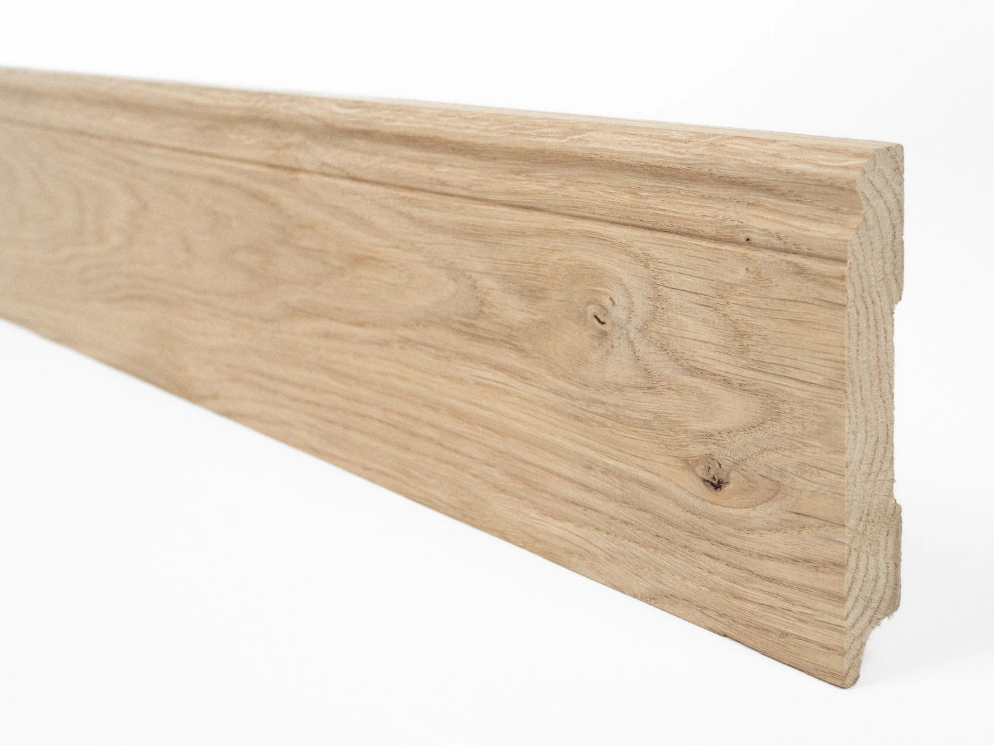 Solid Skirting Board Oak Rustic 20x110mm unfinished 1,5-2,5m Hamburg Profile
