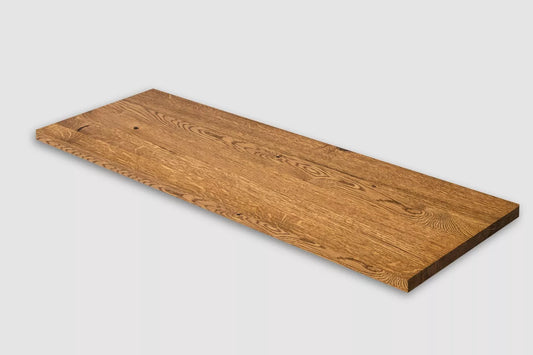 Tablette Marche d'escalier Contremarche Appui de fenêtre Chêne rustique, lamelles entières, 16 mm, Huilé Antique