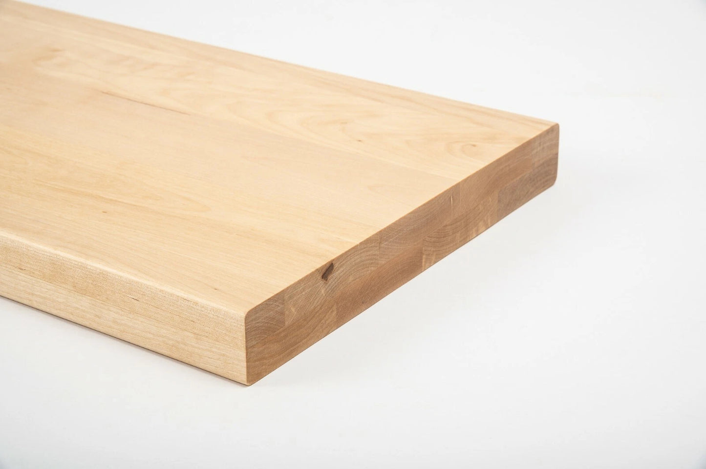 Shelf Stair tread Riser Windowsill Birch A/B, full stave lamellas,  40 mm, 2-layer, Matte lacquere