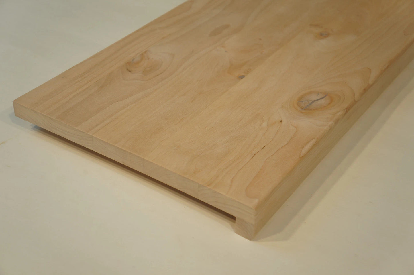 Stair tread Windowsill with overhang Alder Rustic, full stave lamellas, 20 mm, Unfinished