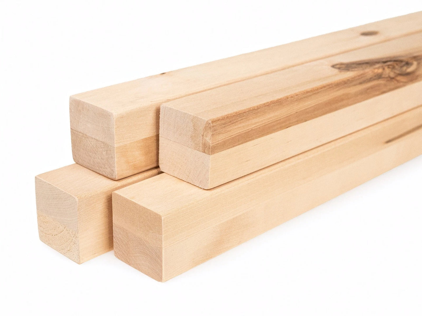 Glulam birch beam Rustic 50x50 mm Hard wax oil Natural white, square timber, solid wood