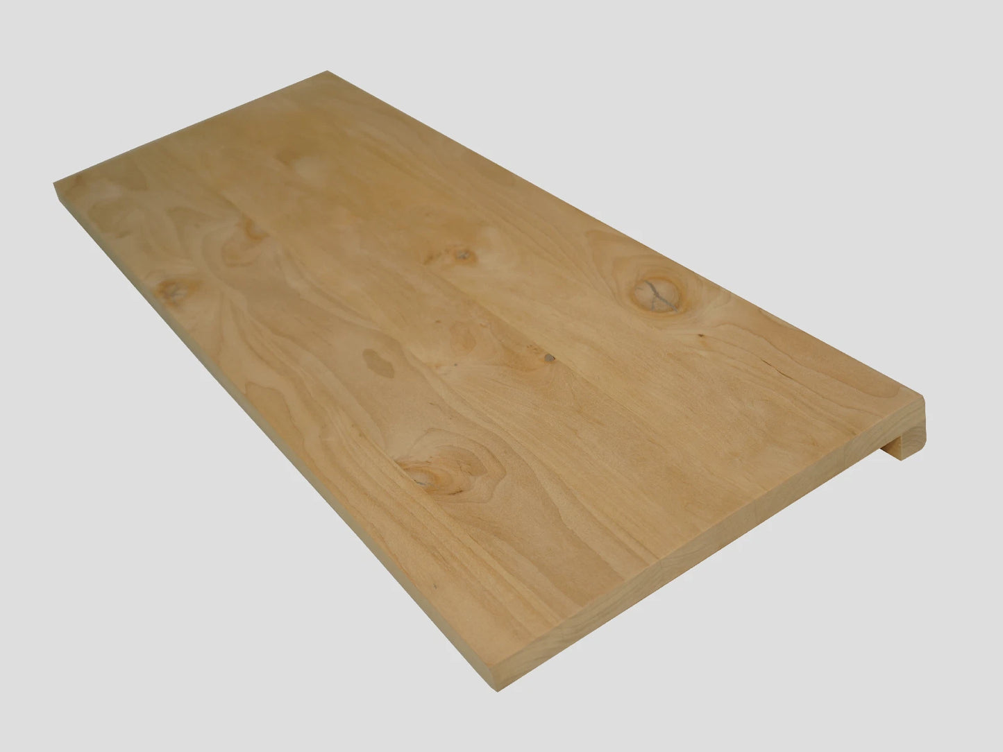 Stair tread Windowsill with overhang Alder Rustic, full stave lamellas, 20 mm, Unfinished