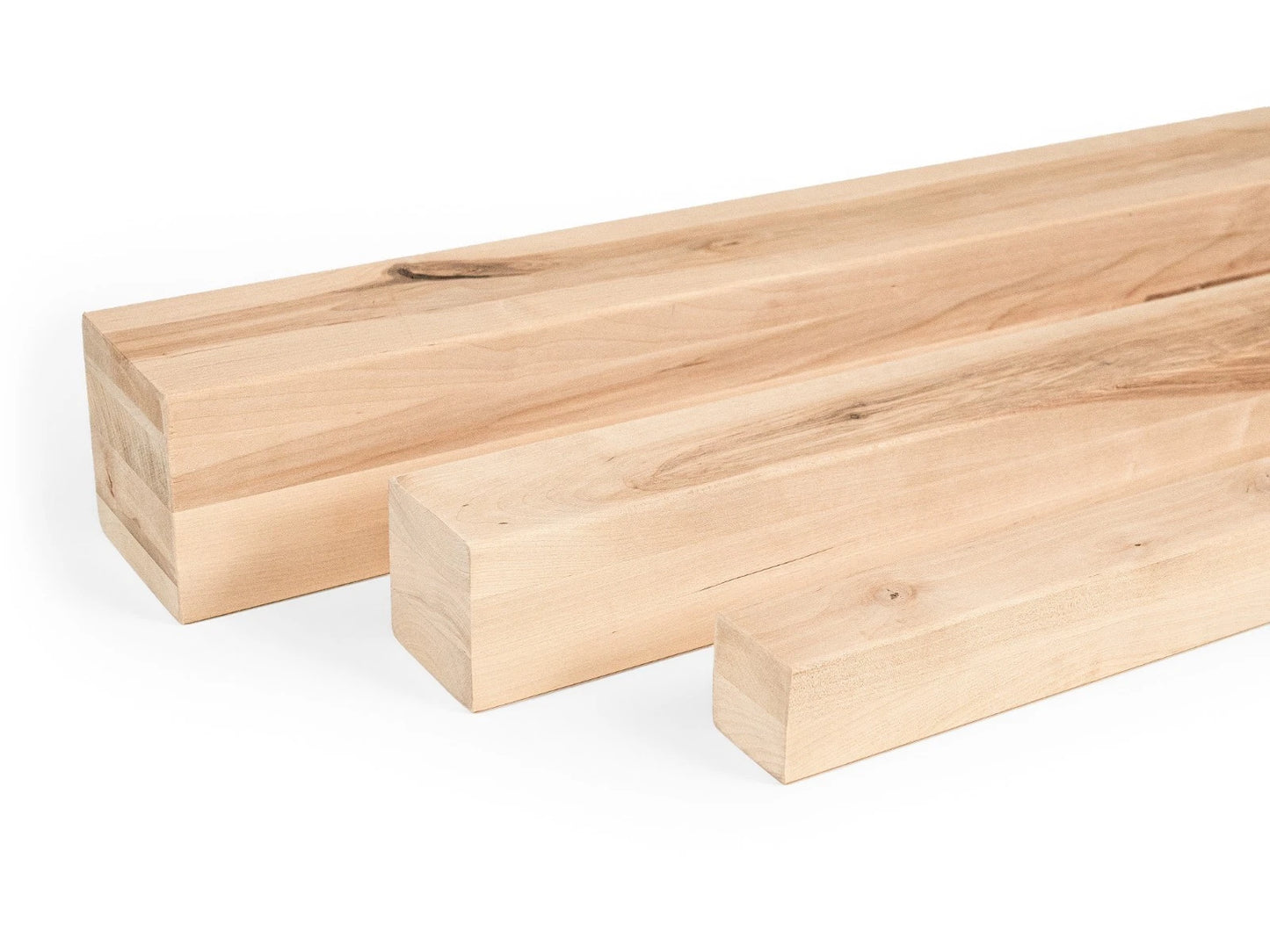 Glulam birch beam Rustic 100x100 mm Hard wax oil Natural white, square timber, solid wood