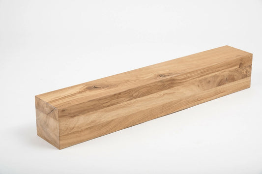 Brettschichtholz Eichenbalken Rustikal 120x120 mm Hartwachsöl Naturweiß, quadratisches Bauholz, Massivholz