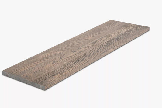 Shelf Stair tread Riser Windowsill Oak A/B, full stave lamellas, 16 mm, Graphite oil