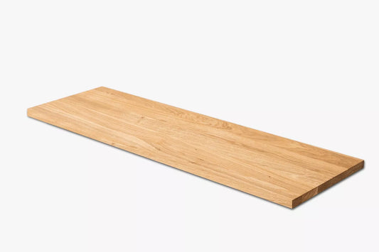Shelf Stair tread Riser Windowsill Oak A/B, full stave lamellas, 16 mm, Hard wax oil Natural (colourless)