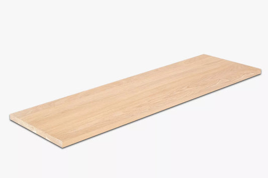 Shelf Stair tread Riser Windowsill Oak A/B, full stave lamellas, 16 mm, White oil