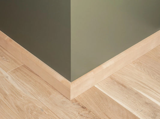 Solid Skirting Board Birch A/B 24x80mm unfinished 2000 mm with radius 20mm