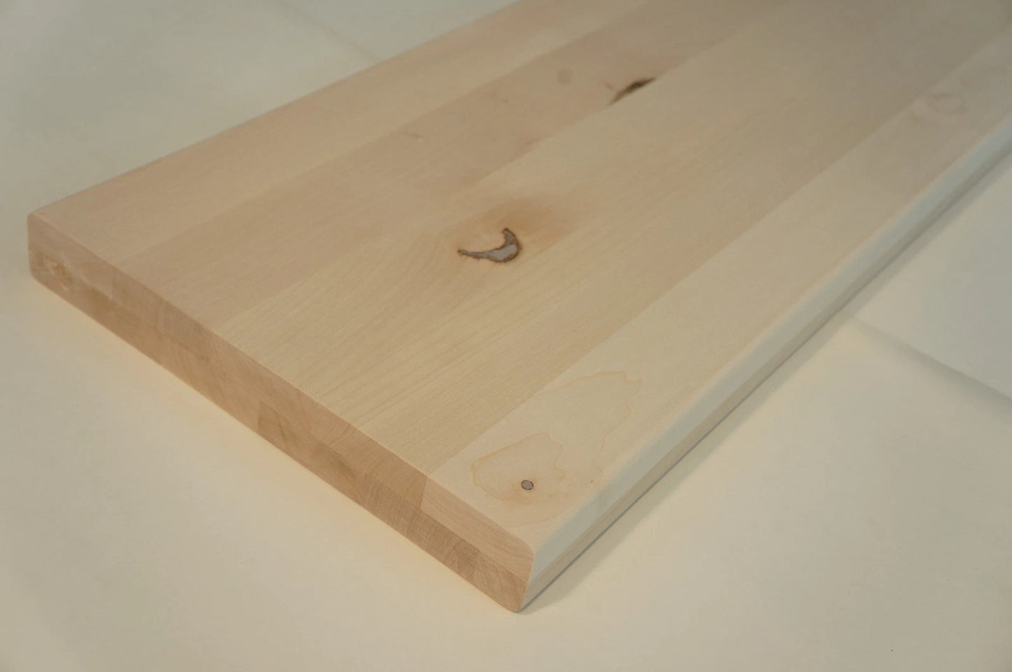 Shelf Stair tread Riser Windowsill Maple Rustic, full stave lamellas, 40 mm, 2-layer, Unfinished