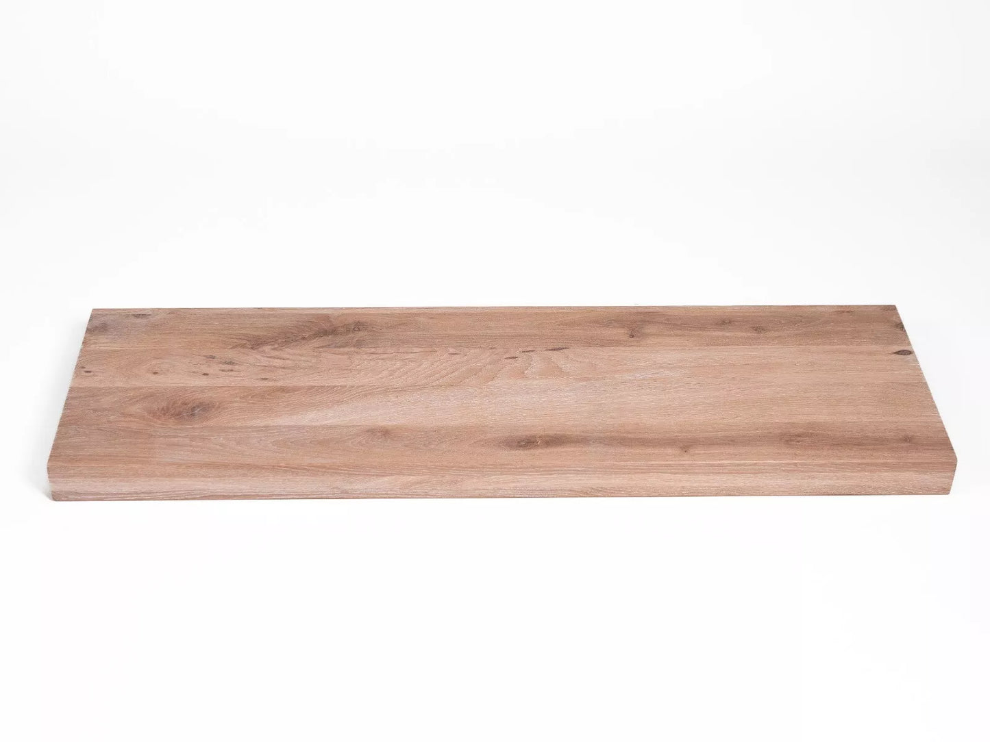 Contremarche de marche d'escalier Repose-fenêtre Contremarches Chêne Rustique, lamelles pleine lame, 52 mm, 3 couches, Huile blanche