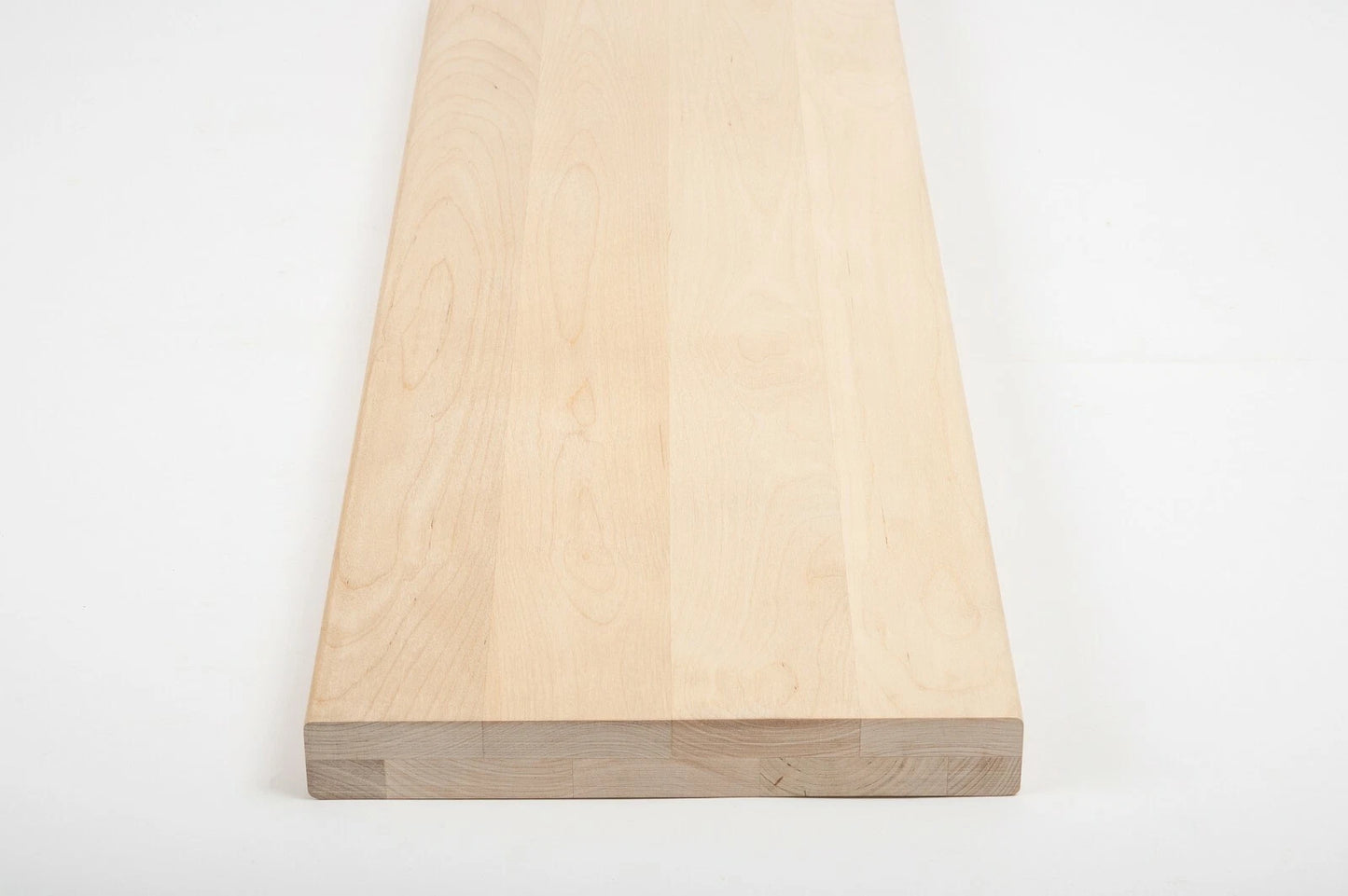 Shelf Stair tread Riser Windowsill Birch A/B, full stave lamellas, 40 mm, 2-layer, Unfinished