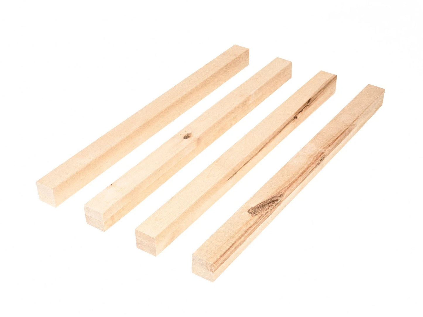 Glulam birch beam Rustic 50x50 mm Hard wax oil Natural white, square timber, solid wood