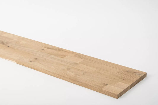 Panneau massif contrecollé DIY Chêne rustique, lamelles aboutées à largeur fixe, 26 mm