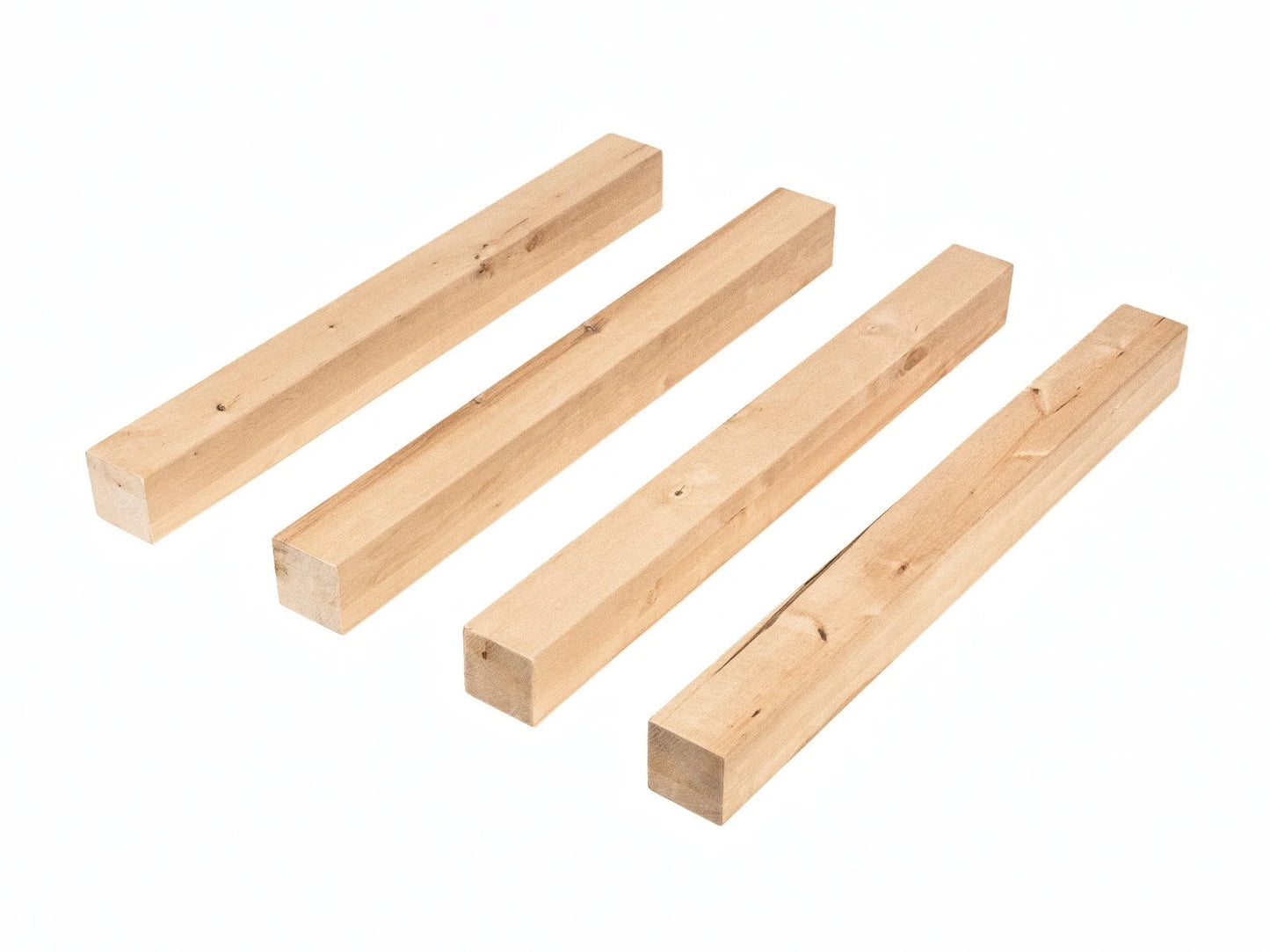 Glulam birch beam Rustic 70x70 mm Hard wax oil Natural white, square timber, solid wood
