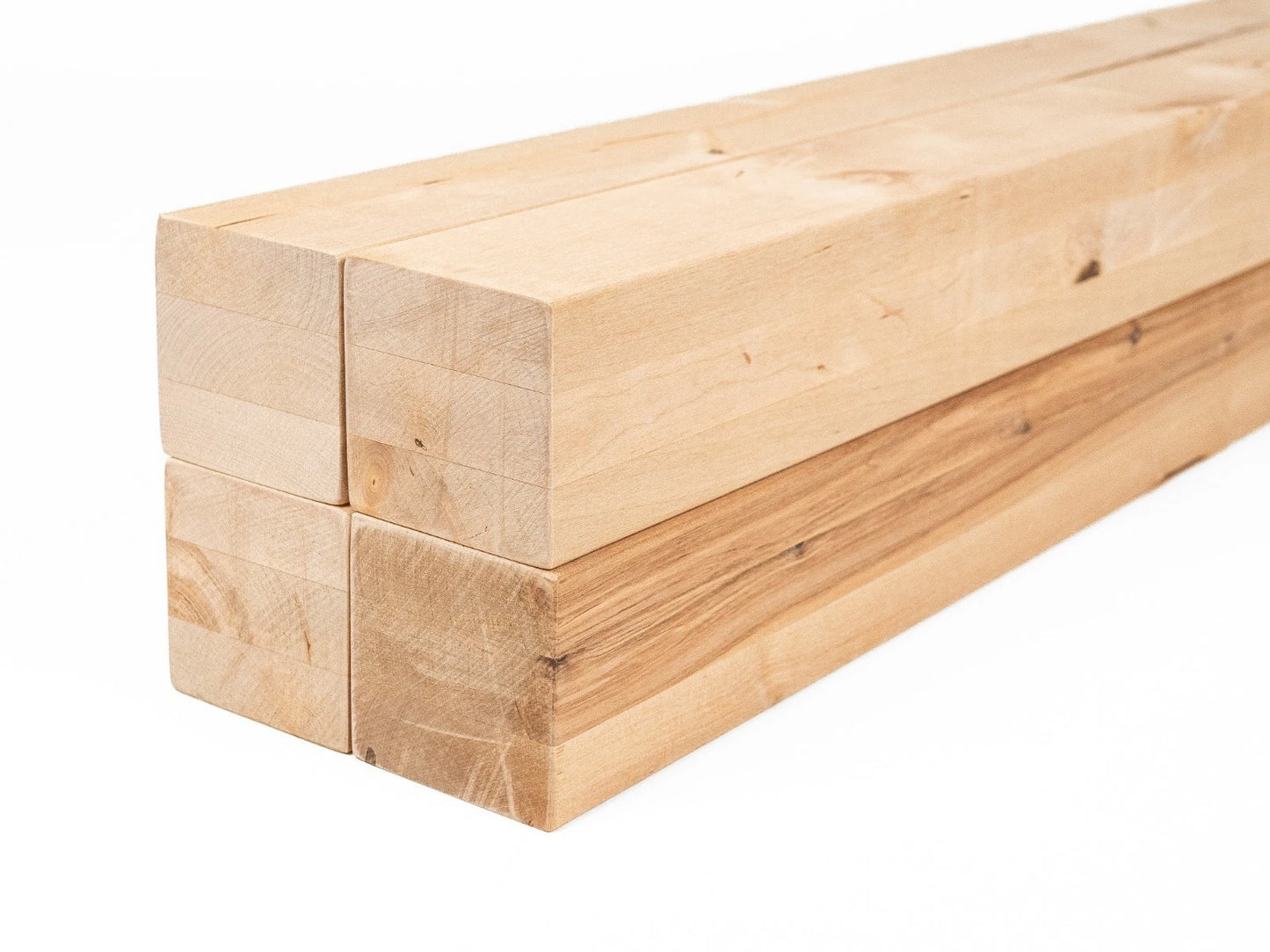 Glulam birch beam Rustic 70x70 mm Hard wax oil Natural white, square timber, solid wood