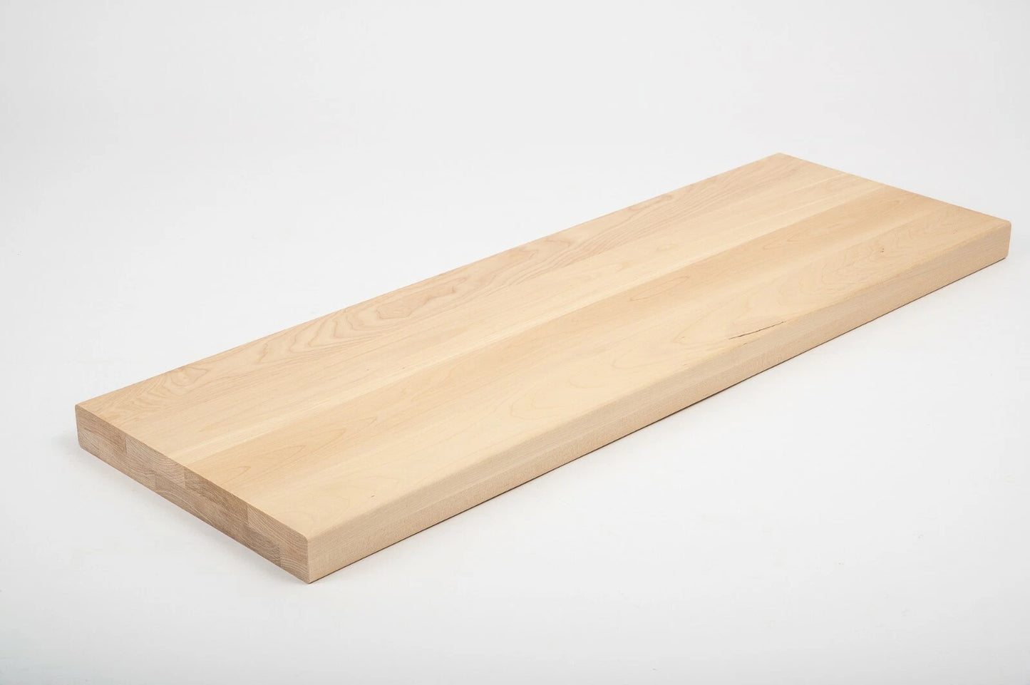 Shelf Stair tread Riser Windowsill Birch A/B, full stave lamellas,  40 mm, 2-layer, Hard wax oil nature white