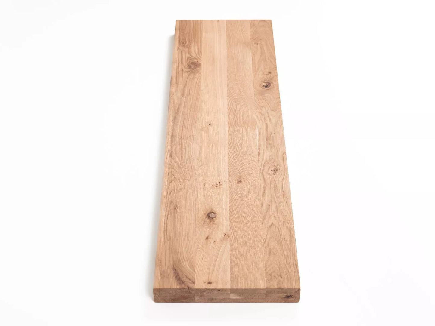 Contremarche de marche d'escalier Appui de fenêtre Contremarches Chêne Rustique, lamelles pleines, 52 mm, 3 couches, huile dure cire nature blanche