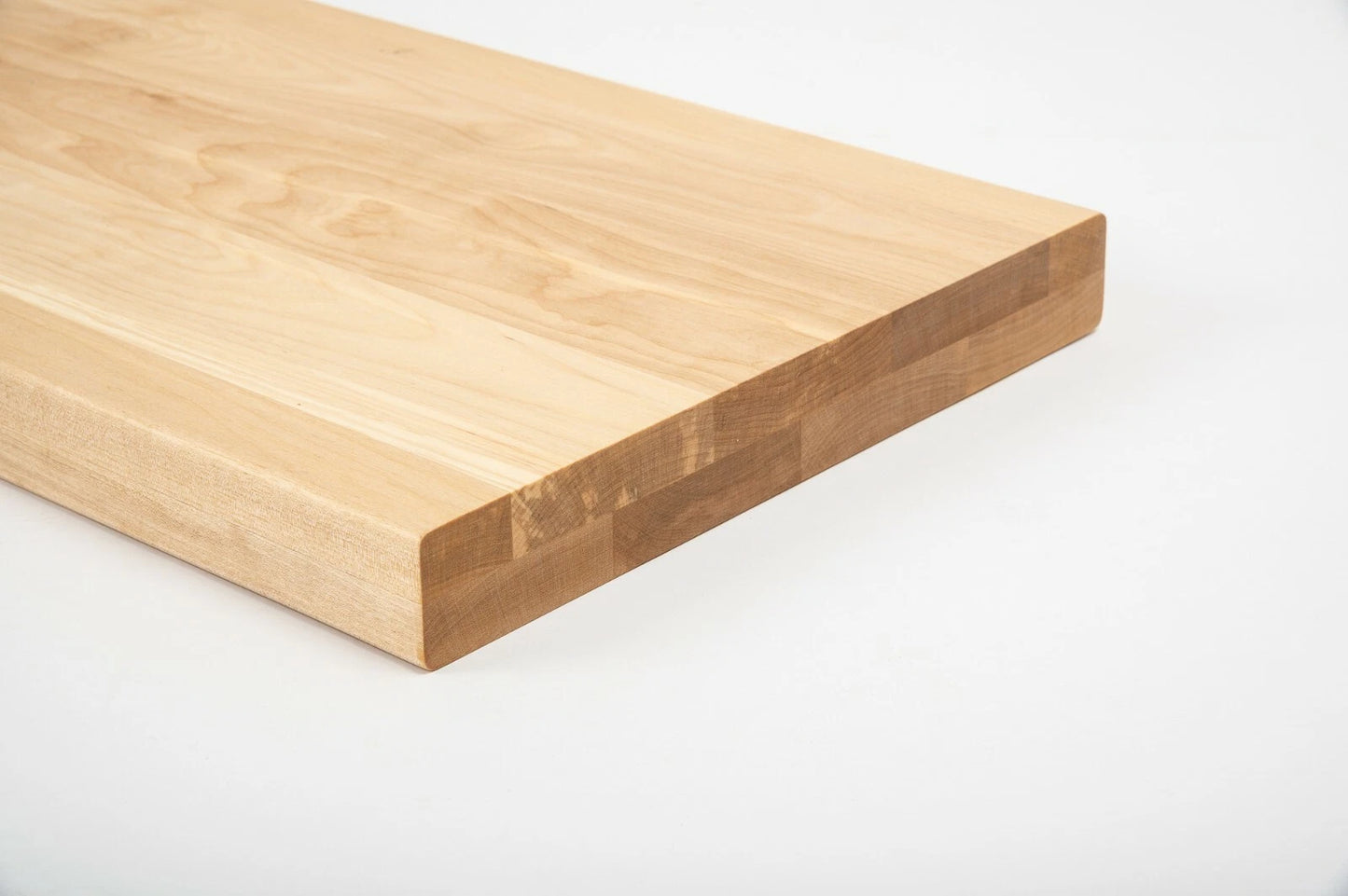 Shelf Stair tread Riser Windowsill Birch A/B, full stave lamellas, 40 mm, 2-layer, Hard wax oil natur (colourless)