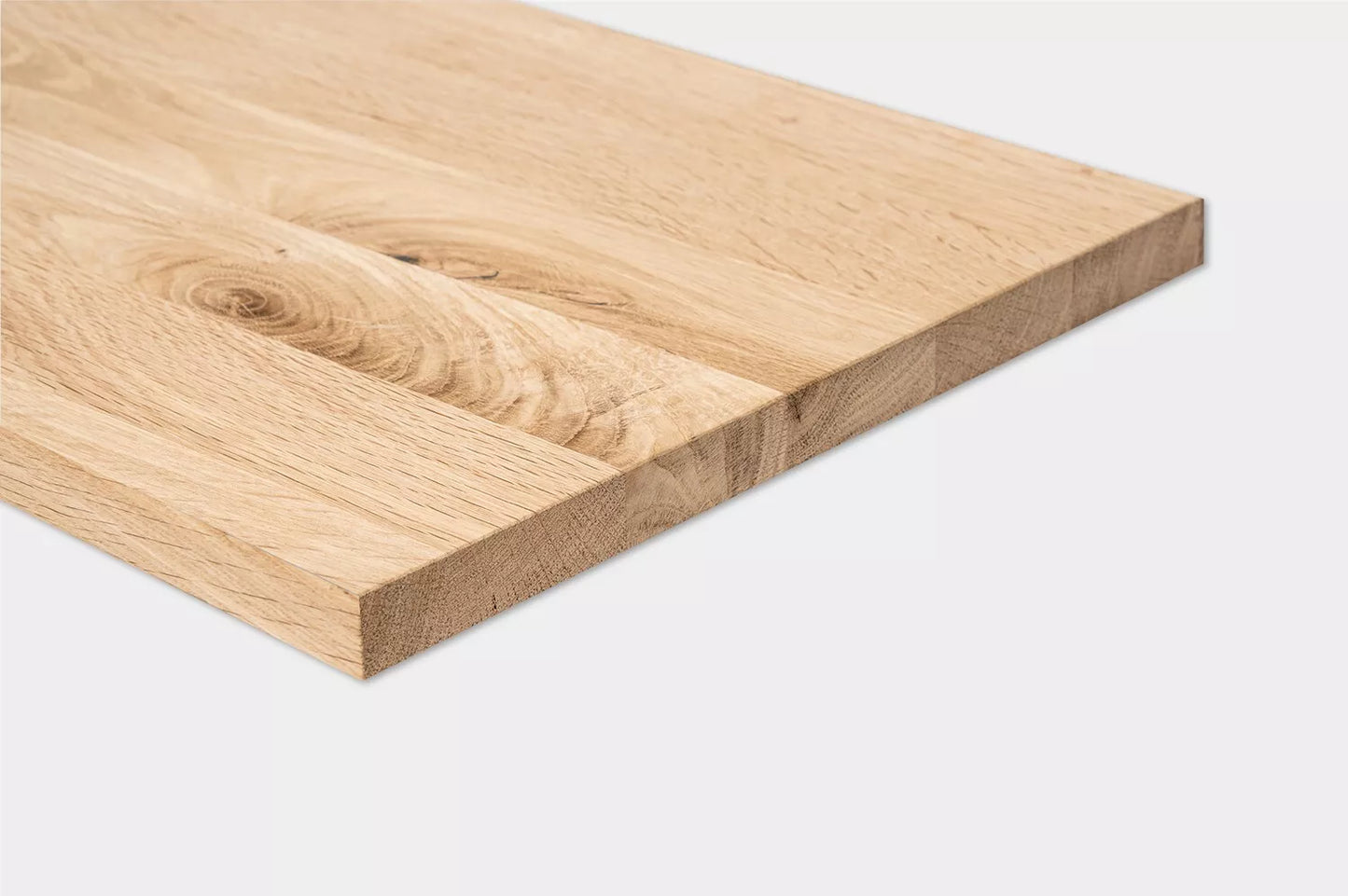 Shelf Stair tread Riser Windowsill Oak Rustic, full stave lamellas, 16 mm, Unfinished
