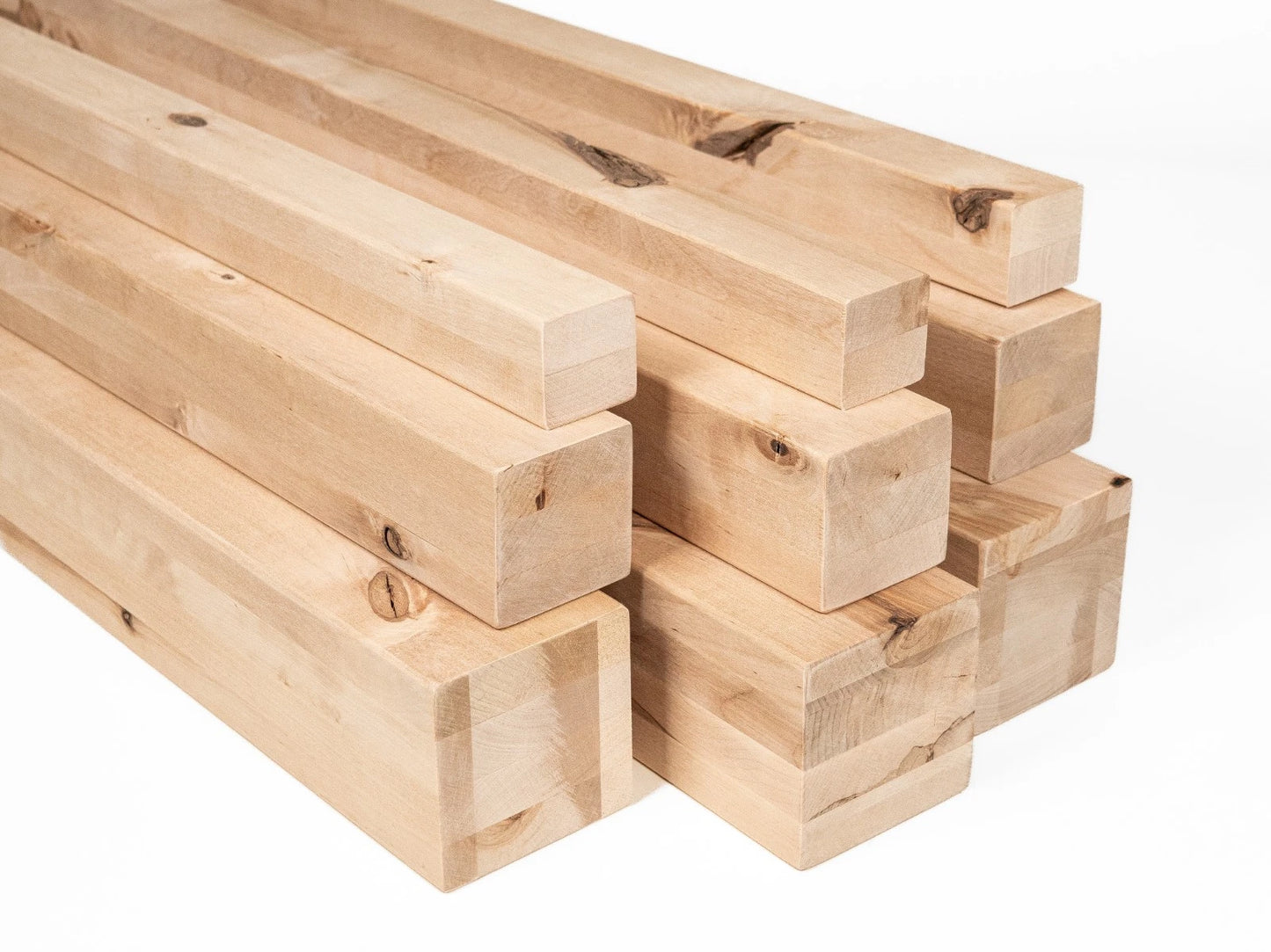 Glulam birch beam Rustic 50x50 mm Hard wax oil Natural white, square timber, solid wood