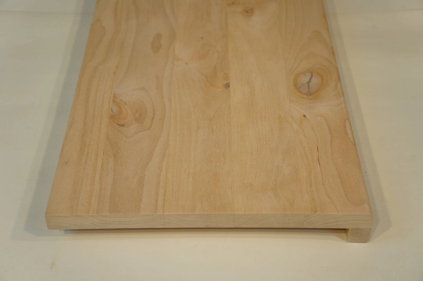 Stair tread Windowsill with overhang Alder Rustic, full stave lamellas, 20 mm, Unfinished