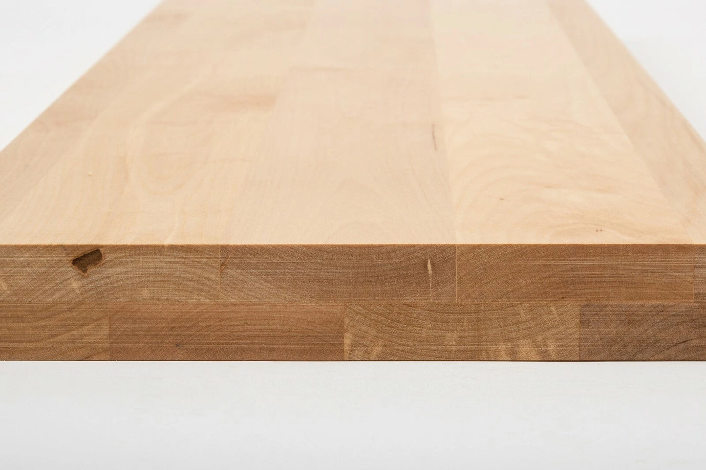 Shelf Stair tread Riser Windowsill Birch A/B, full stave lamellas,  40 mm, 2-layer, Matte lacquere