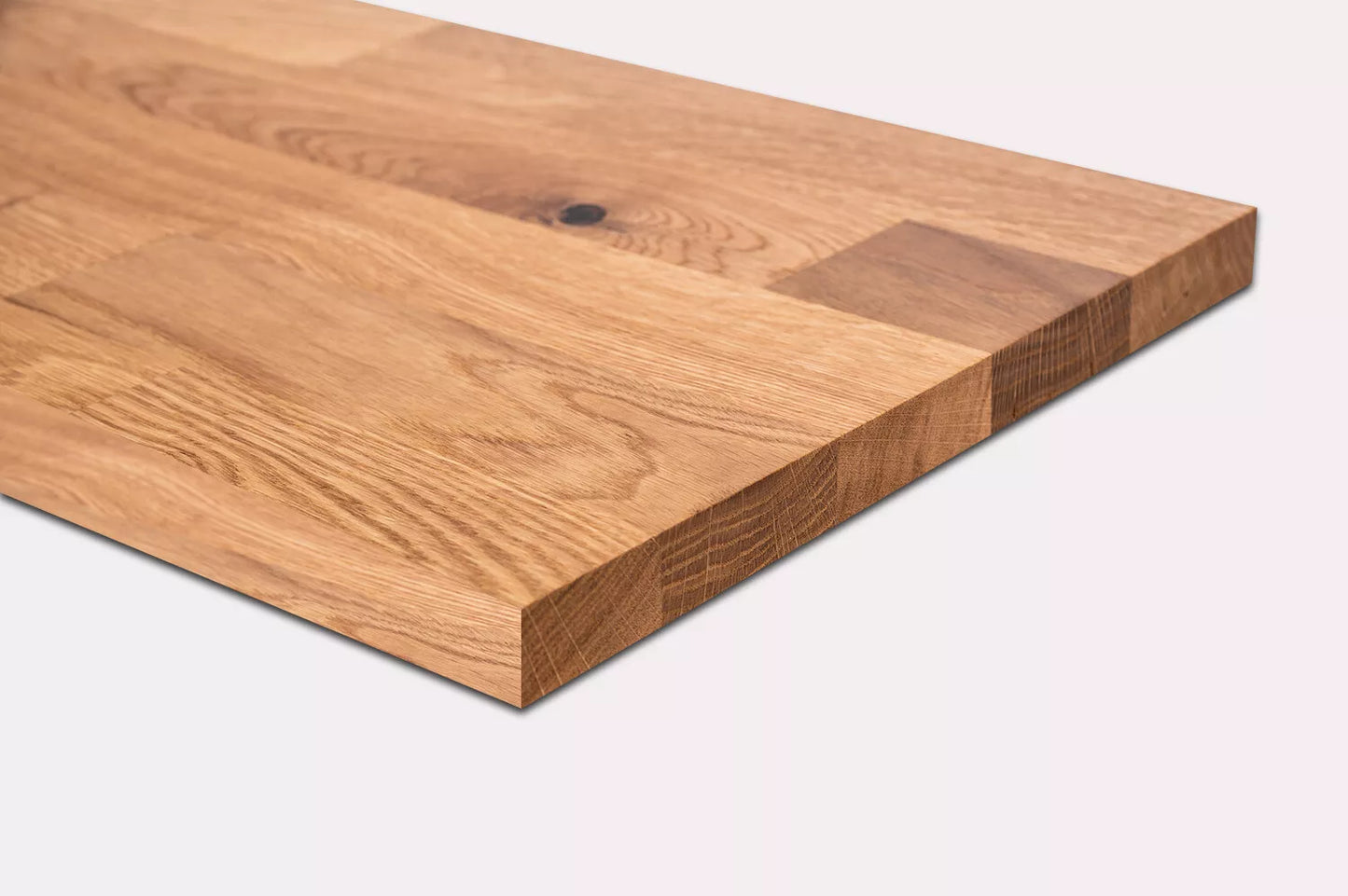 Shelf Stair tread Riser Windowsill Oak Rustic, finger jointed lamellas, 20 mm, Matte lacquered