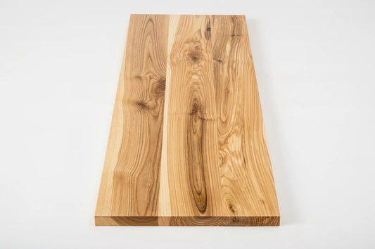Shelf Stair tread Riser Windowsill Ash Rustic, full stave lamellas, 20 mm, Matte lacquered